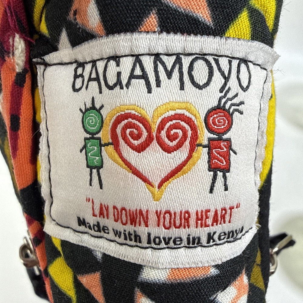 Bagamoyo quilted shoulder purse tropical palm leaf print - Picture 3 of 8